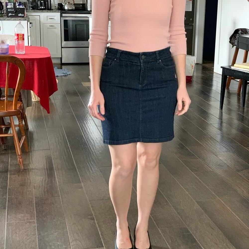 Ann Taylor Denim Mini Skirt, Size 6P